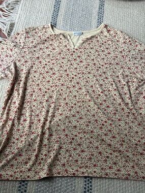 Vintage Floral White Stag T Shirt